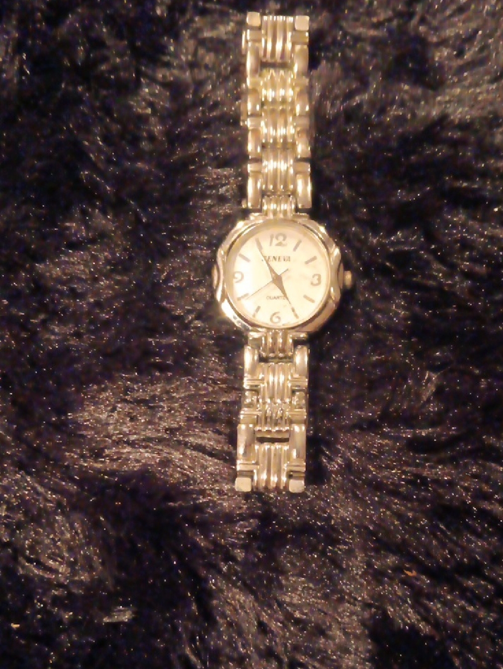 Geneva Silver-Tone Bracelet Watch